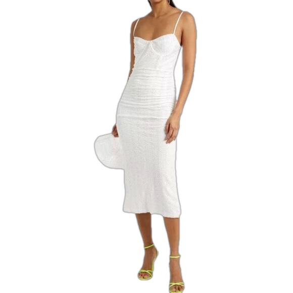 Jonathan Simkhai Dress Eyelet Size Medium NWT - Picture 1 of 12